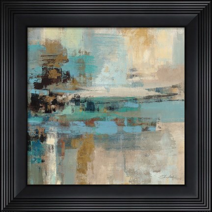 Framed Morning Fjord Square II Print