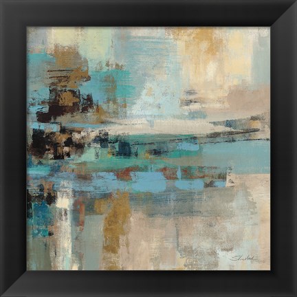 Framed Morning Fjord Square II Print