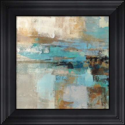 Framed Morning Fjord Square I Print
