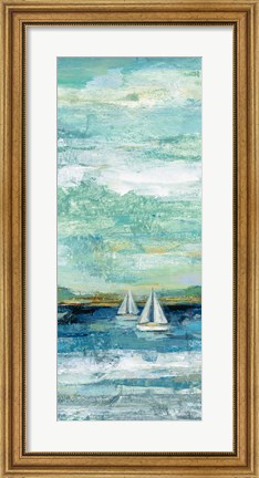 Framed Calm Lake Panel II Print