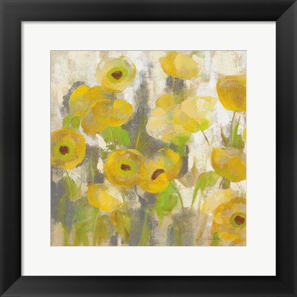 Framed Floating Yellow Flowers IV Print