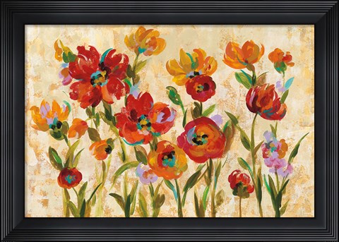 Framed July in the Garden I Print