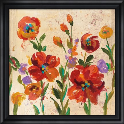 Framed July in the Garden II Print