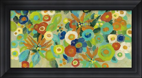 Framed Flower Market I Warm Print