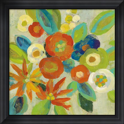 Framed Flower Market III Cool Print