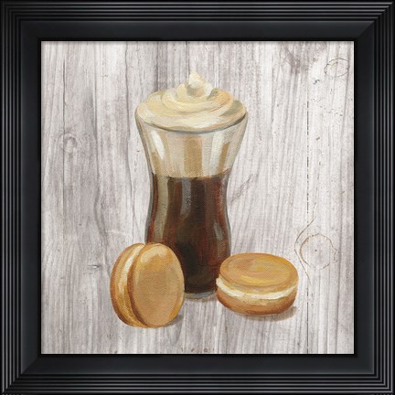 Framed Coffee Time I on Wood Print