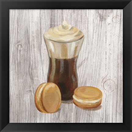 Framed Coffee Time I on Wood Print