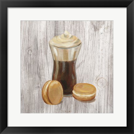 Framed Coffee Time I on Wood Print