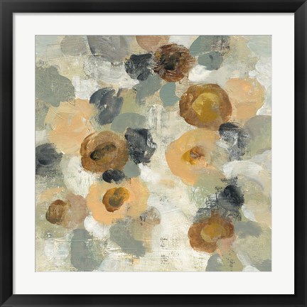 Framed Neutral Floral III Print