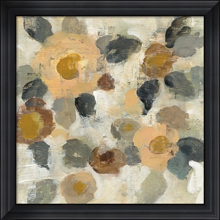 Framed Neutral Floral II Print
