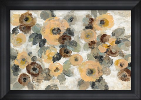 Framed Neutral Floral I Print