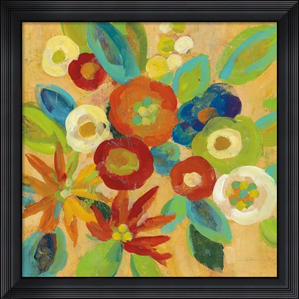 Framed Flower Market III Print