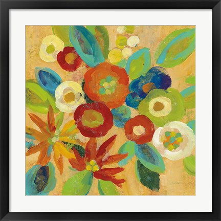 Framed Flower Market III Print