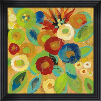 Framed Flower Market II Print