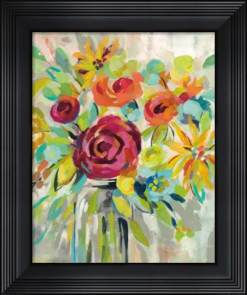 Framed Flower Still Life I Print