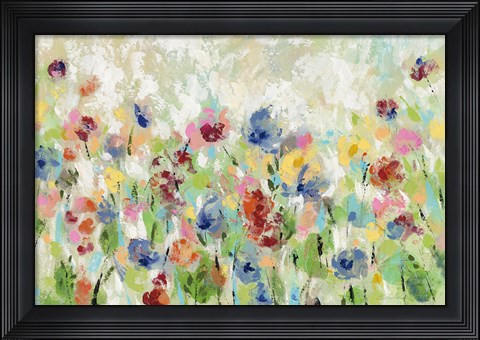 Framed Springtime Meadow Flowers Print