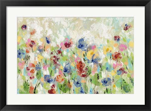 Framed Springtime Meadow Flowers Print