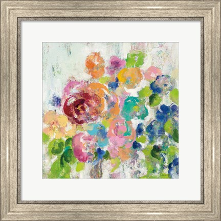 Framed Hydrangea Bouquet II Print
