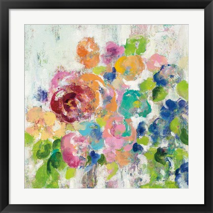 Framed Hydrangea Bouquet II Print