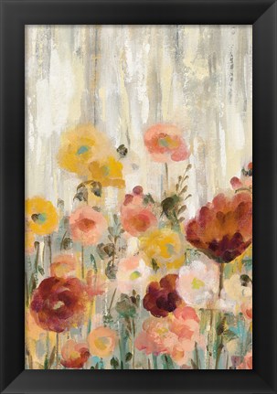 Framed Sprinkled Flowers II Spice Print