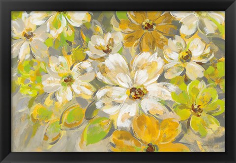 Framed Scattered Spring Petals Print