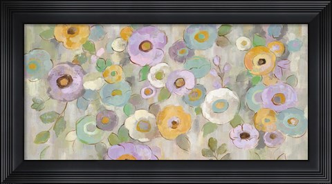 Framed Fog and Flowers I Purple Print