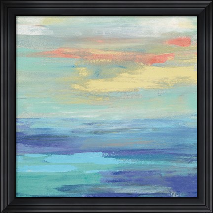 Framed Sunset Beach II Bright Print