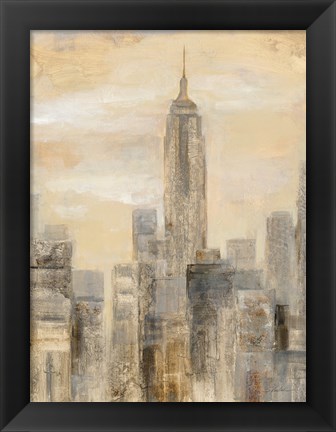 Framed City Blocks II Print