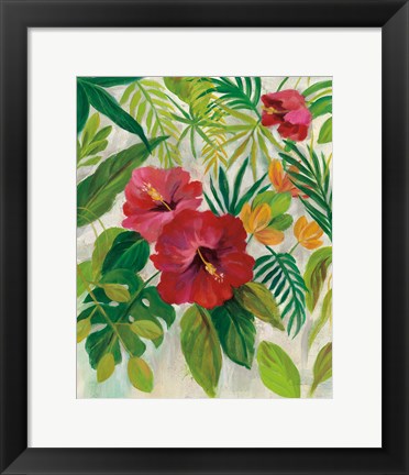 Framed Tropical Jewels I Print