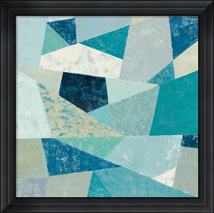 Framed Indigo Geo Metric II Soft Print