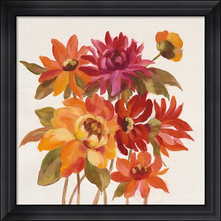 Framed English Garden I Print