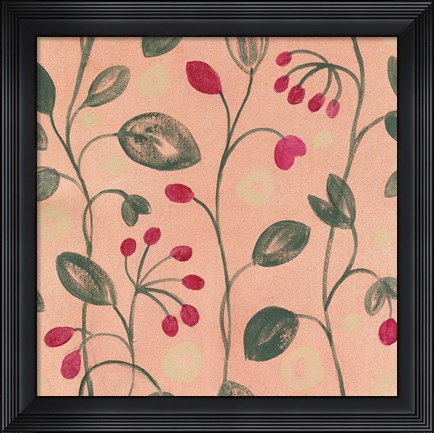 Framed Parisian Floral Element V Print