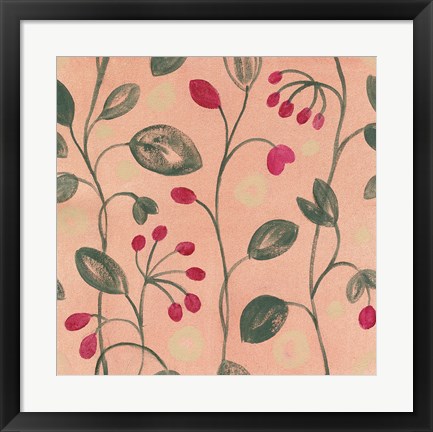 Framed Parisian Floral Element V Print