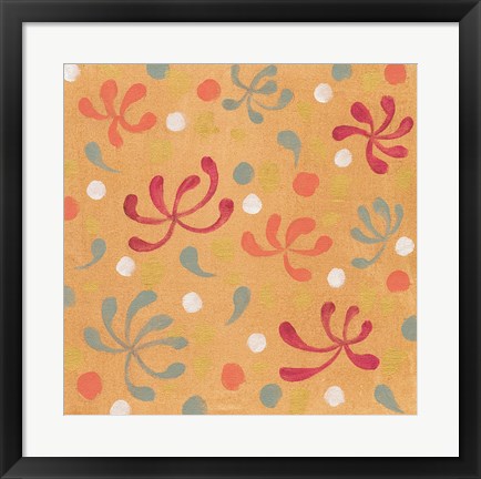 Framed Glorious Pink Floral Element V Print