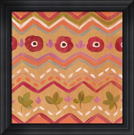 Framed Glorious Pink Floral Element I Print