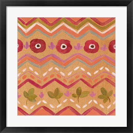 Framed Glorious Pink Floral Element I Print