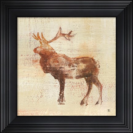 Framed Elk Study Print