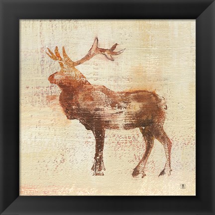 Framed Elk Study Print