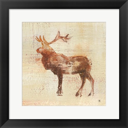 Framed Elk Study Print