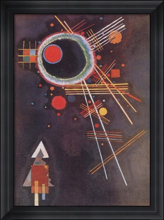 Framed Strahlenlinien Print