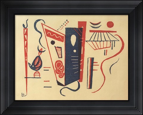 Framed Woodcut for 20th Century, 1939 Print
