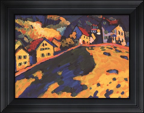 Framed Houses on a Hill, 1909 Print