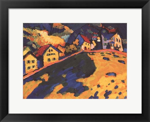 Framed Houses on a Hill, 1909 Print