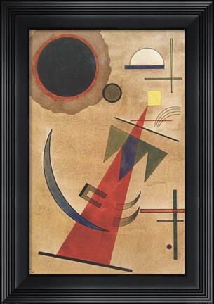 Framed Pointed Red Shape, 1925 Print