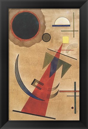 Framed Pointed Red Shape, 1925 Print