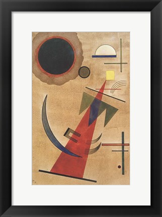 Framed Pointed Red Shape, 1925 Print