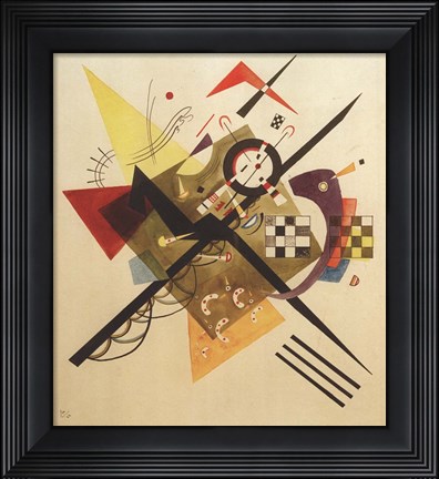 Framed Sketch for On White II, 1922 Print