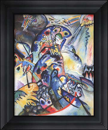 Framed Blue Comb, 1917 Print