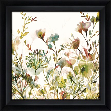 Framed Transparent Garden Warm Print