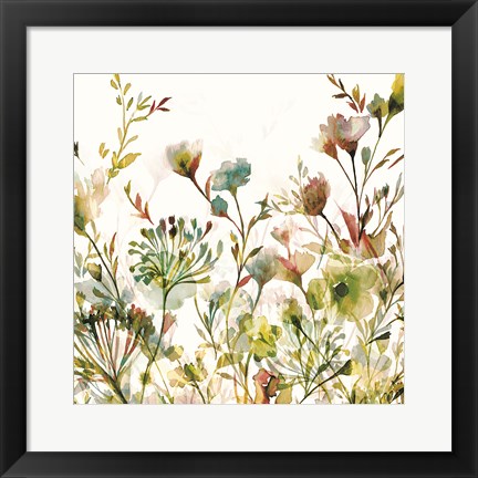 Framed Transparent Garden Warm Print